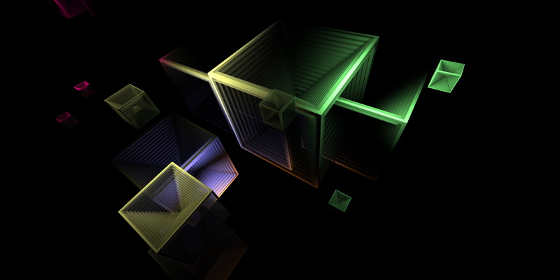 3D obraz black cubes #5