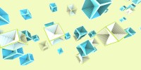 Motivy blue cubes #7 - náhled