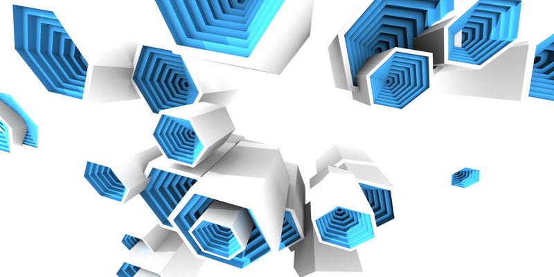 3D obraz multibevel honeycomb #4