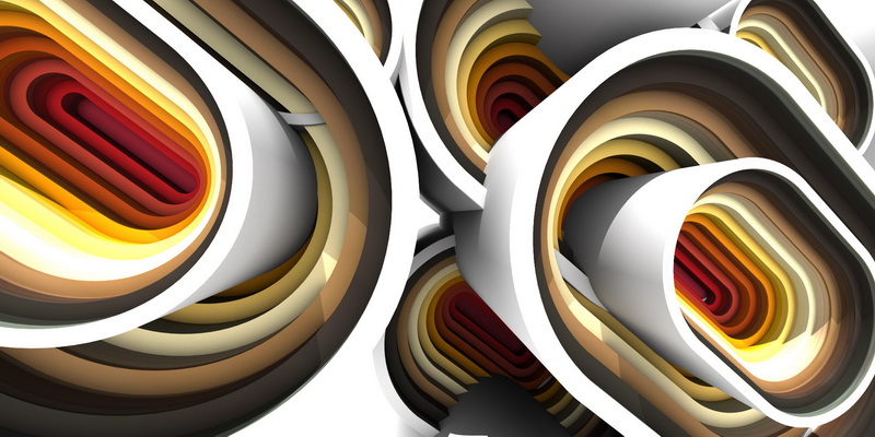 3D obraz multibevel oval #6