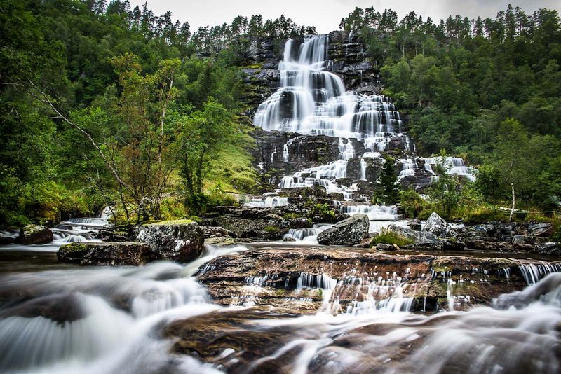 3D příroda norsko vodopád 